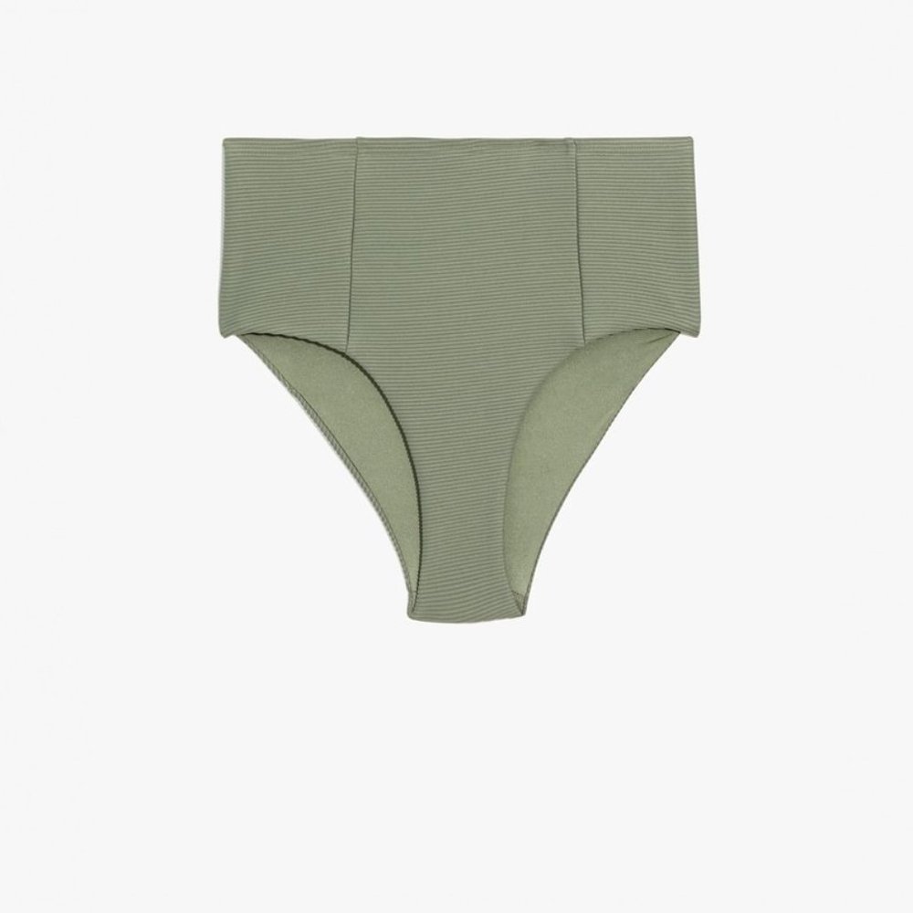 Onia Leah Ribbed Bikini Bottom in Forest Green - Picture 3 of 3